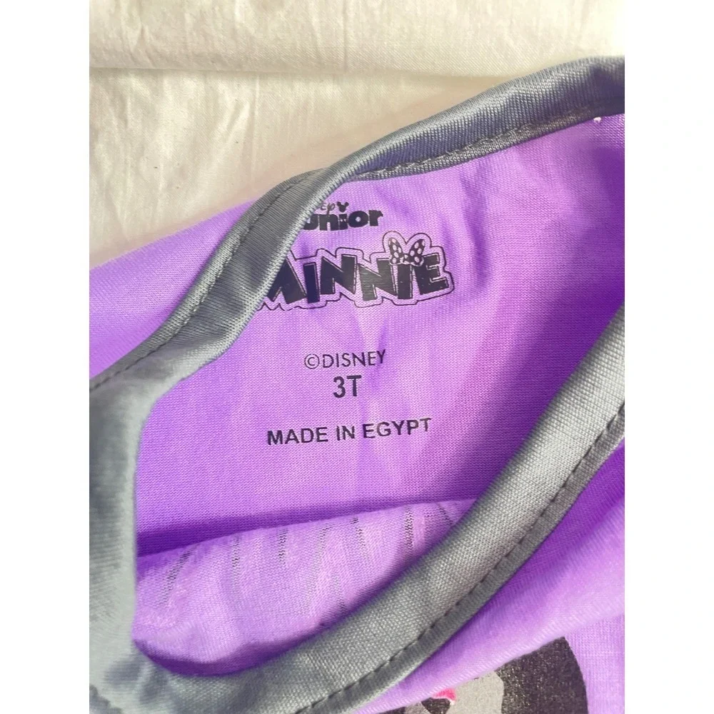 Disney Minnie Mouse Toddler Girls Purple T Shirt Shorts Set Be Amazing Today 3T